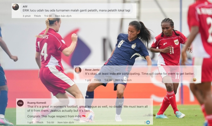 CĐV Đông Nam Á đồng loạt phản ứng khi Indonesia thua Thái Lan 0-7