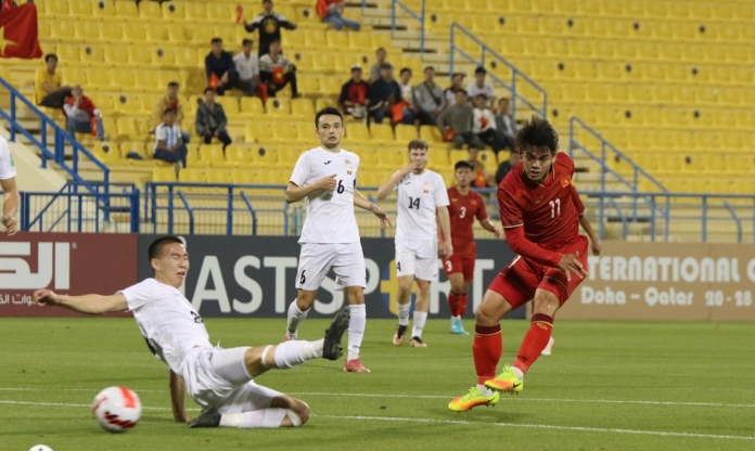 Trực tiếp U23 Việt Nam 1-0 U23 Kyrgyzstan: Mở tỷ số sớm