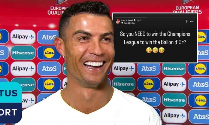 Ribery 'cà khịa' Ronaldo sau phát ngôn về Quả bóng vàng
