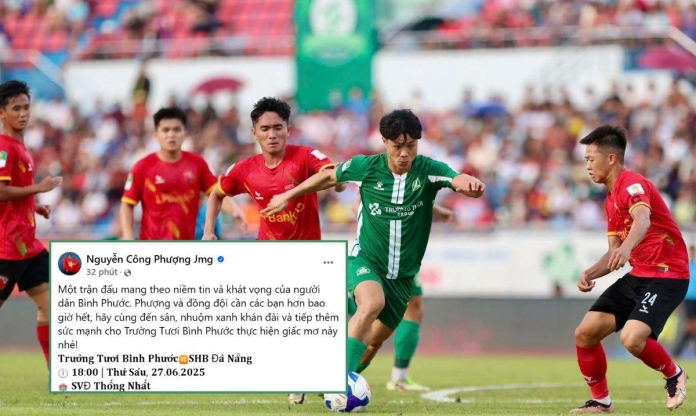 Công Phượng kêu gọi CĐV 'tiếp lửa' trước trận play-off với Đà Nẵng