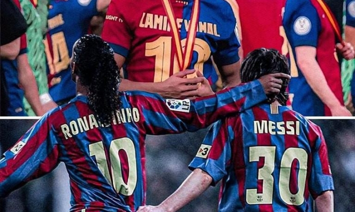 Lamine Yamal chọn đội hình vĩ đại nhất lịch sử Barcelona: Messi và Ronaldinho tái hợp