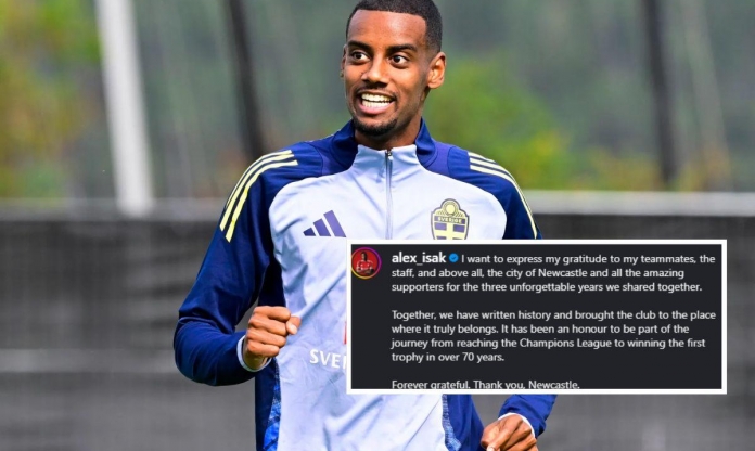 Alexander Isak phá vỡ im lặng sau thương vụ kỷ lục tới Liverpool