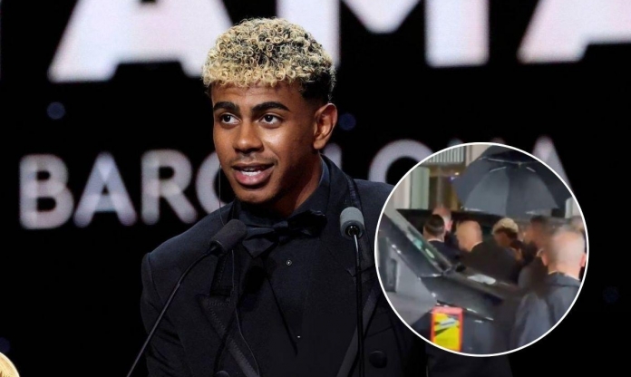 Lamine Yamal bị la ó dữ dội sau lễ trao Quả bóng Vàng 2025