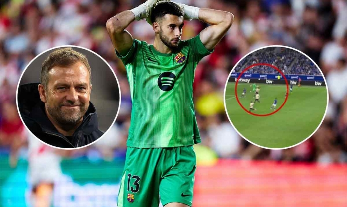 HLV Flick phản ứng tài tình sai lầm của thủ môn Barca