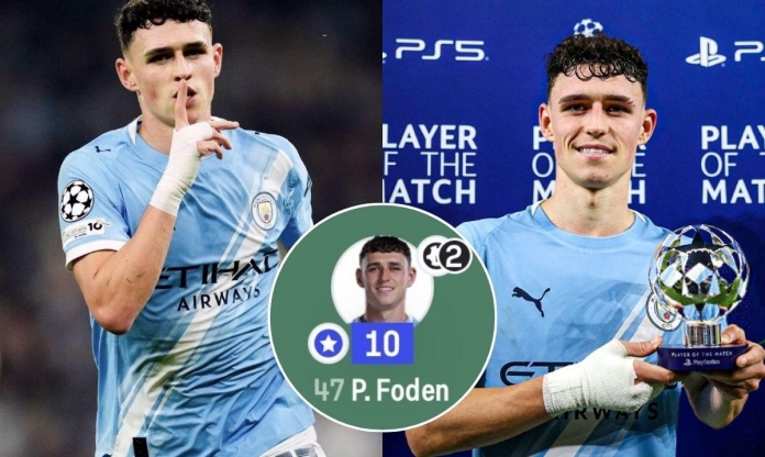Phil Foden trở lại đỉnh cao với màn trình diễn điểm 10