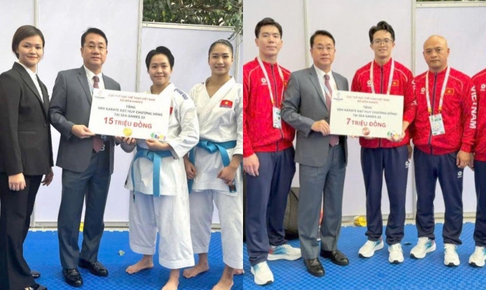 Karate Việt Nam nhận thưởng nóng sau chiến thắng ấn tượng