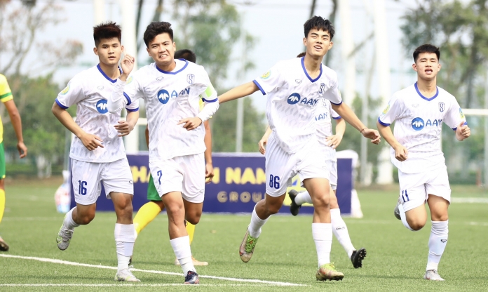 SLNA thắng Khánh Hòa 7-0 trong trận mở màn VCK U17 Quốc gia