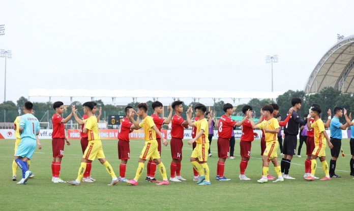 U19 CAHN thua 0-8 trong trận cầu có một thẻ đỏ