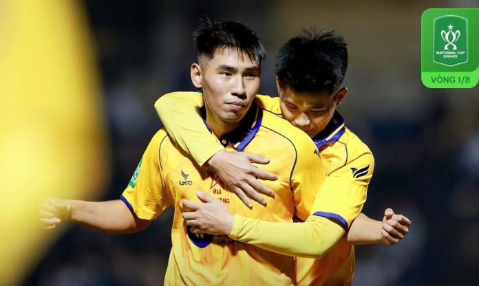 Sao U23 Việt Nam ghi bàn đưa SLNA vào tứ kết Cúp Quốc gia