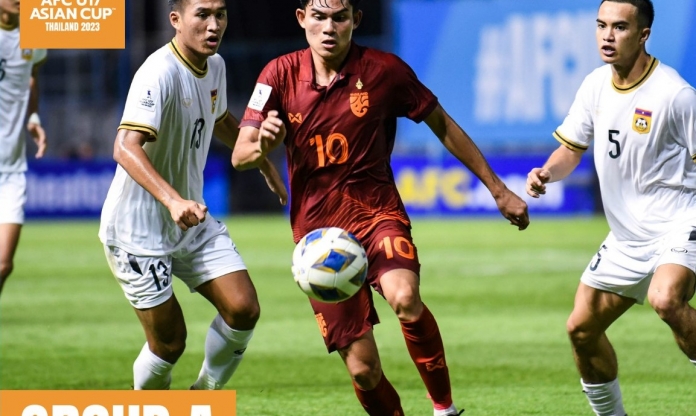 U17 Thái Lan thắng hú vía Lào ở trận ra quân giải châu Á