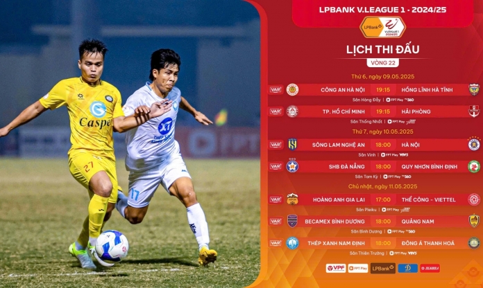 Trước vòng 22 V-League: Kịch tính cuộc đua trụ hạng