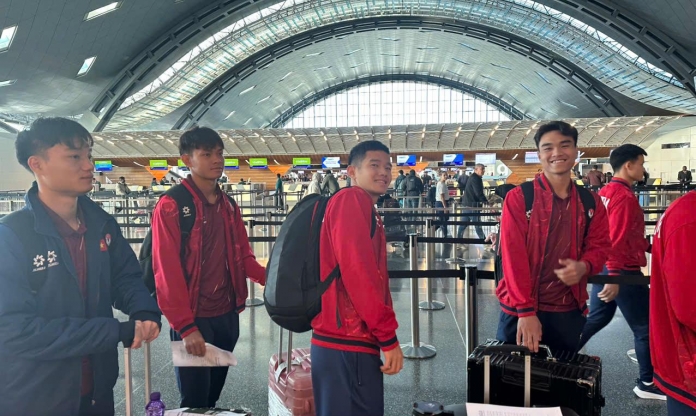 Đáp sân bay, U23 Việt Nam lập tức tập buổi đầu tiên ở Ả Rập Xê Út