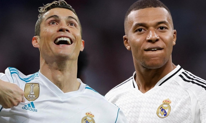 Vừa lập kỳ tích ở Real Madrid, Mbappe vẫn còn kém xa Ronaldo