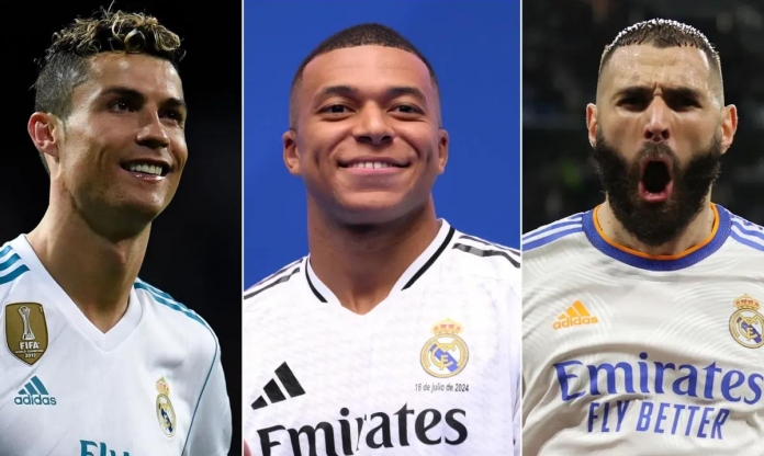 Mbappe vượt mặt 2 huyền thoại Ronaldo và Benzema
