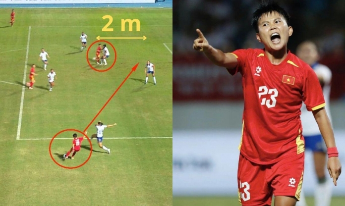 Bóng đá nữ SEA Games 33: Bích Thùy đứng thấp hơn 2 mét vẫn bị bắt việt vị