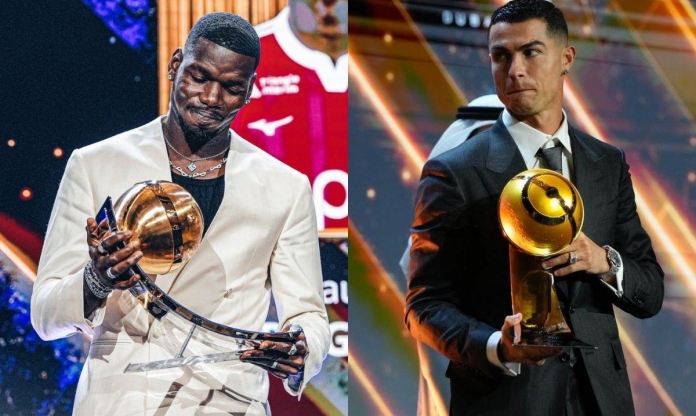 Pogba xúc động tri ân Ronaldo tại lễ trao giải danh giá
