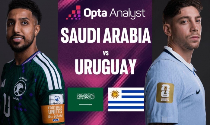 Siêu máy tính Opta chỉ thẳng đội thắng trận Ả Rập Saudi vs Uruguay: Như ý!