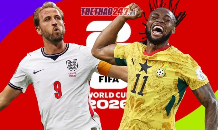 Tỷ lệ bàn thắng, góc & thẻ phạt Anh vs Ghana - World Cup 2026