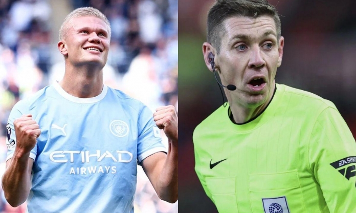 Trọng tài VAR trả giá đắt sau bàn thắng Haaland khiến MU thua derby