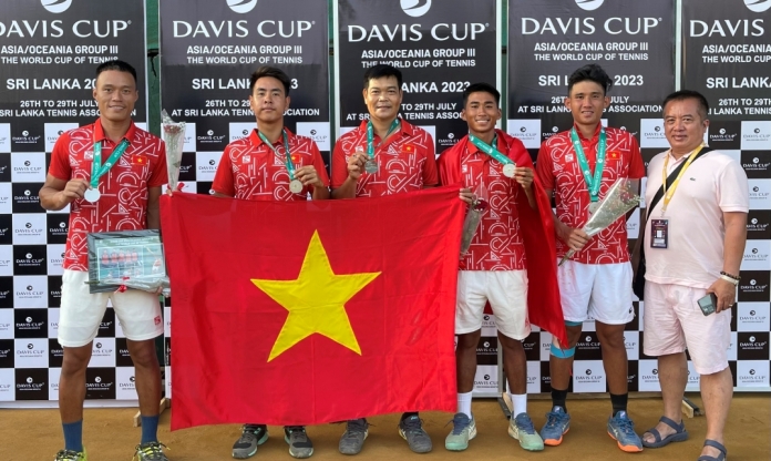 Quần vợt Việt Nam giành HCB châu Á, giành suất dự play-off nhóm 2 Davis Cup 2024