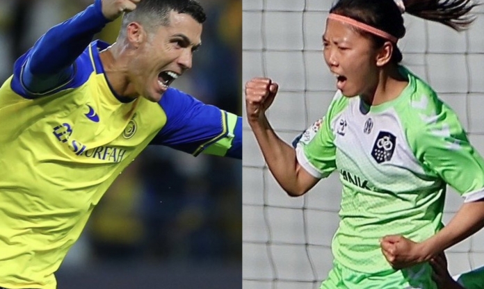 Huỳnh Như hành động 'cực chất' với Ronaldo sau chiến thắng quan trọng của Lank FC