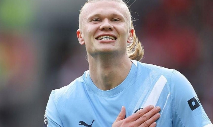 Erling Haaland ăn mừng hả hê khi MU bại trận