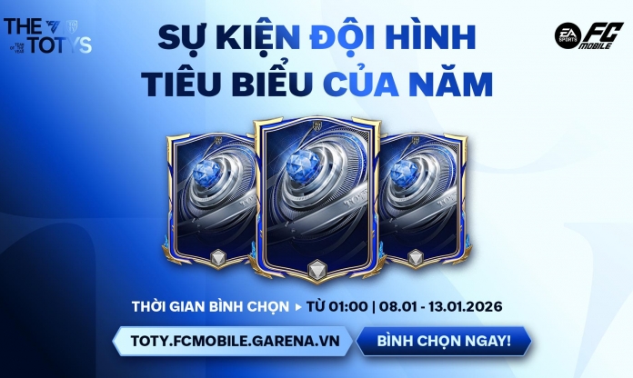 FC Mobile VN chính thức mở cổng bình chọn TOTY 26: Cộng đồng game thủ có cơ hội “định đoạt” những siêu sao xuất sắc nhất năm
