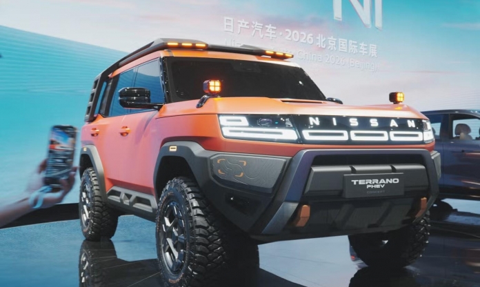 Cận cảnh SUV địa hình Nissan Terrano PHEV: Ngoại hình 'cơ bắp', có thể chạy điện hơn 130 km
