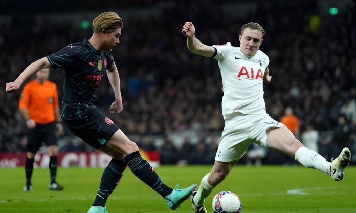 Bàn thắng tranh cãi giúp Man City hạ Tottenham vào tứ kết FA Cup