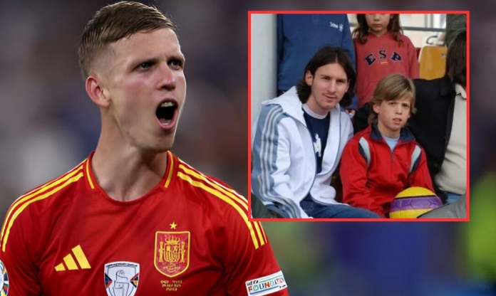 Dani Olmo thừa nhận 'bị ép' chụp ảnh cùng Messi