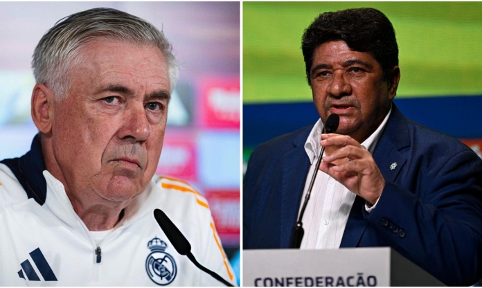 Chủ tịch LĐBĐ Brazil nói lời 'gan ruột' về HLV Ancelotti