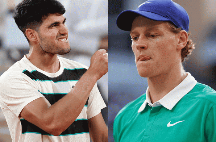 Trực tiếp tennis Carlos Alcaraz 2-2 Jannik Sinner: Thế trận đảo chiều