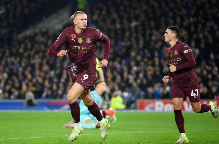 Haaland lập công, Man City vẫn thua ngược Brighton