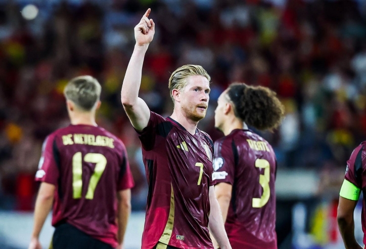 De Bruyne tỏa sáng, Bỉ đại thắng 6-0 tại vòng loại World Cup