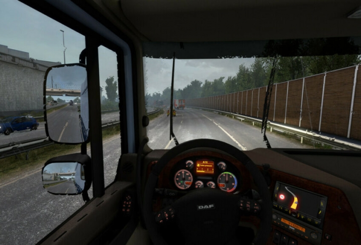 Game thủ này dựng cả cabin xe tải để chơi Truck Simulator