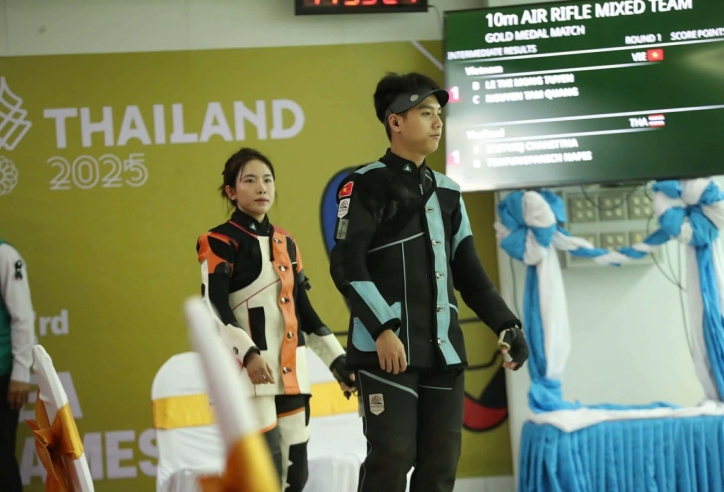 Thắng Thái Lan, bắn súng Việt Nam có HCV đầu tiên tại SEA Games 33