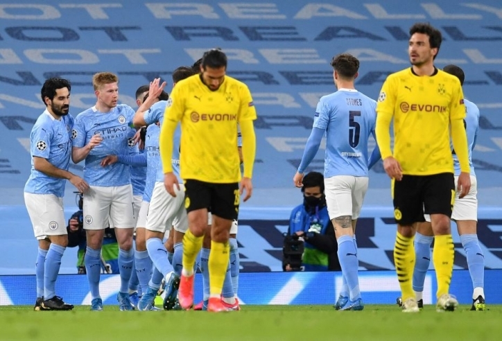Man City chiếm lợi thế mong manh trước Dortmund