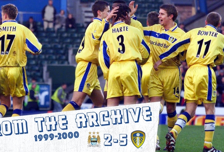 VIDEO: Leeds ghi 5 bàn vào lưới Man City cách đây 2 thập kỷ