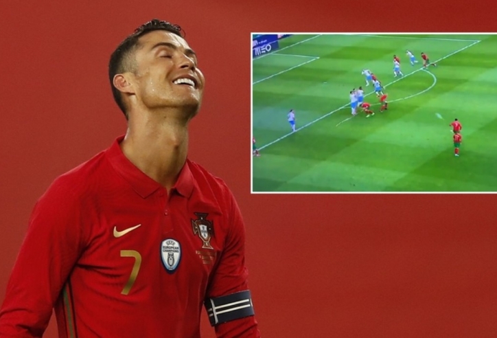 Ronaldo bẽ mặt vì quả đá phạt 'tệ nhất sự nghiệp' trước thềm Euro 2021