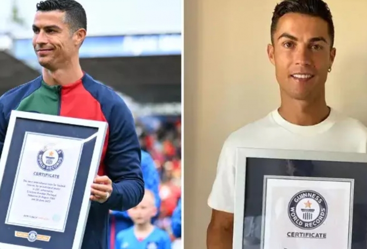 Ronaldo lại lập kỷ lục Guiness, thêm một lần vượt Messi