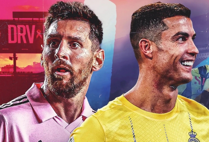 Ronaldo hành động đầy thách thức khi Messi được hô trên khán đài