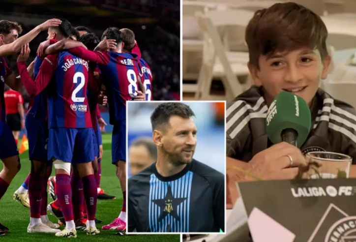Con trai Messi ước được thi đấu cùng Lamine Yamal khi lớn lên