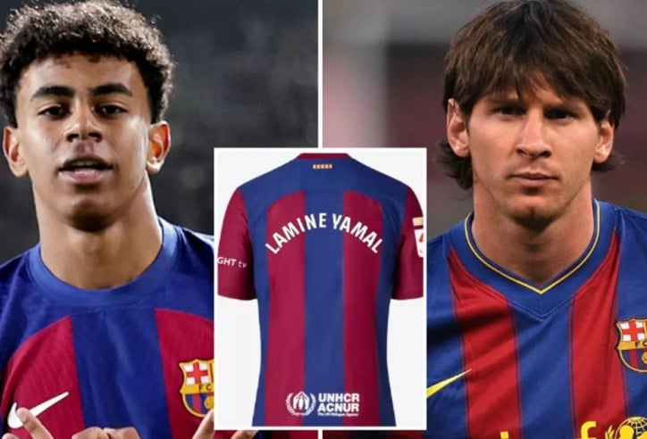 CHÍNH THỨC: Lamine Yamal kế thừa số áo cũ của Messi tại Barcelona