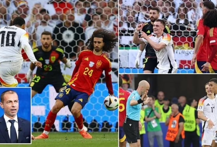 UEFA thừa nhận Tây Ban Nha bị thổi penalty trước Đức tại Euro 2024