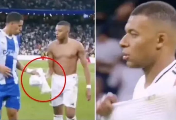 Cầu thủ La Liga bị chỉ trích vì 'hành động lạ' với Mbappe