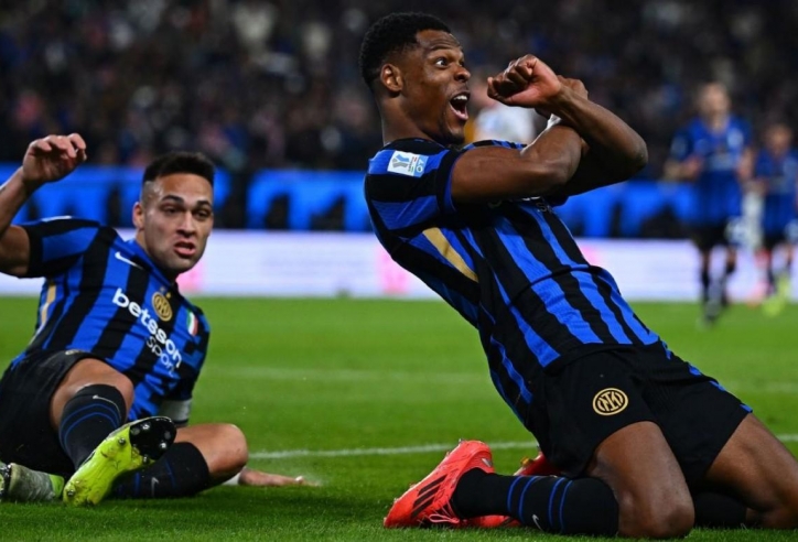 Dumfries lập cú đúp, Inter Milan hạ Atalanta vào chung kết Siêu cúp Italia