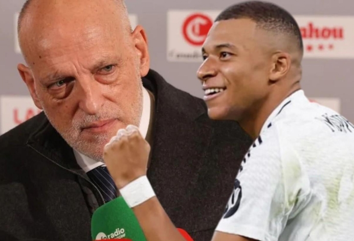 Chủ tịch La Liga 'bênh' Mbappe, công kích truyền thông Tây Ban Nha vì một điều