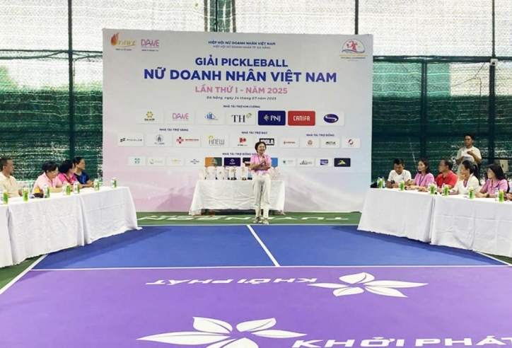150 nữ doanh nhân tranh tài sôi nổi tại Giải Pickleball lần đầu tiên tổ chức ở Việt Nam
