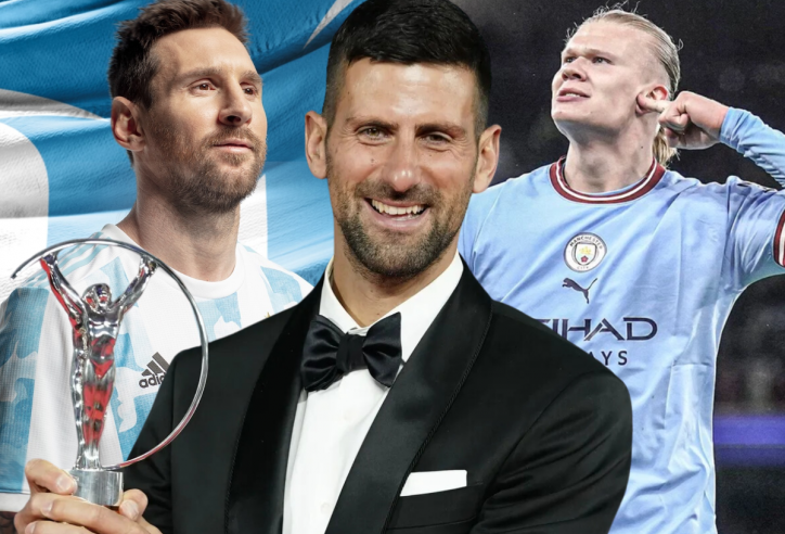 Đánh bại Messi và Haalaand, Djokovic lập kỷ lục tại 'Oscar thể thao'