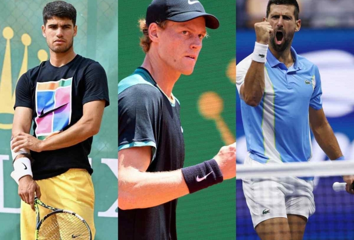 Alcaraz bắt kịp Sinner, Djokovic 'bay' khỏi top 5 thế giới